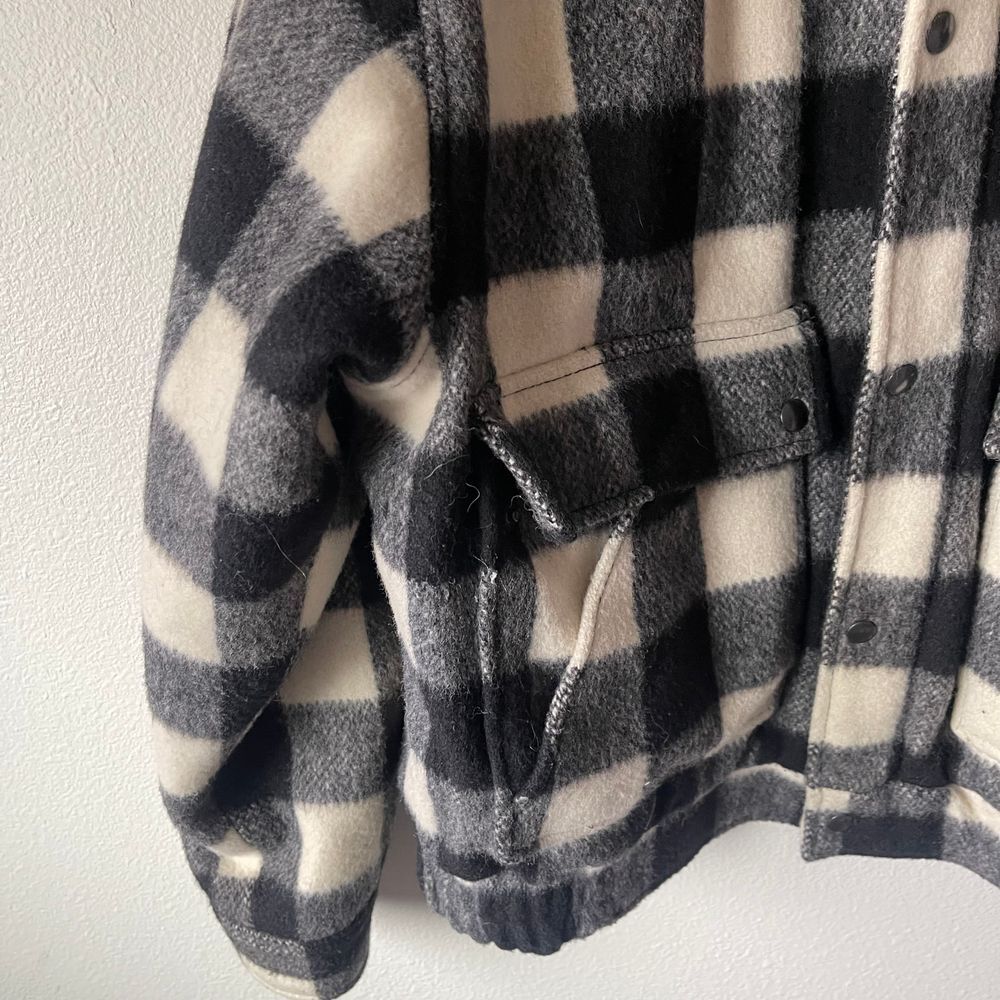 Vintage Rage Buffalo Check Wool Bomber Jacket - Picture 10 of 11